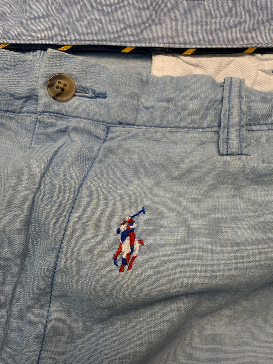 Polo Ralph Lauren Sky Blue Classic Fit Cotton Shorts - 42