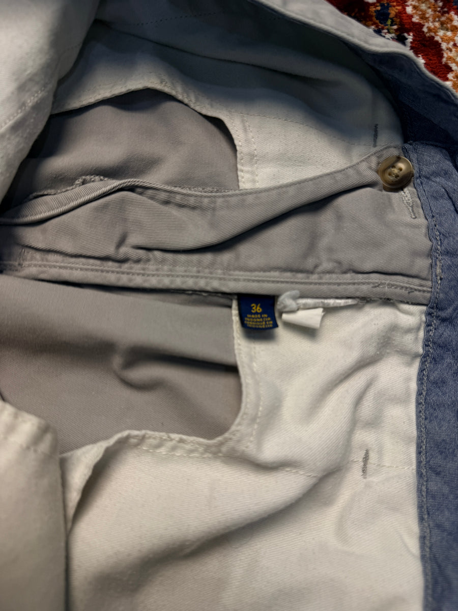 Polo Ralph Lauren Grey Relaxed Fit Cotton Shorts - 36