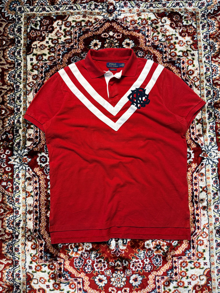 Polo Ralph Lauren Red Vintage Custom Fit Polo Shirt - L