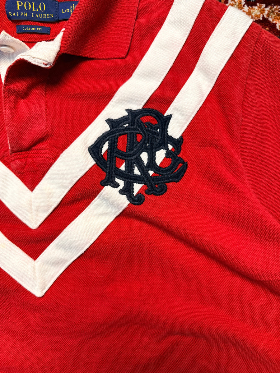 Polo Ralph Lauren Red Vintage Custom Fit Polo Shirt - L