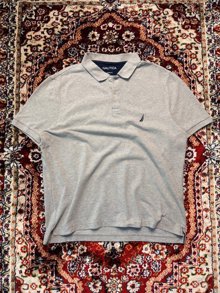 Nautica Light Grey Classic Fit Polo Shirt - L
