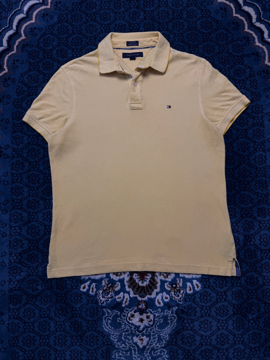 Tommy Hilfiger Yellow Custom Fit Polo Shirt - M