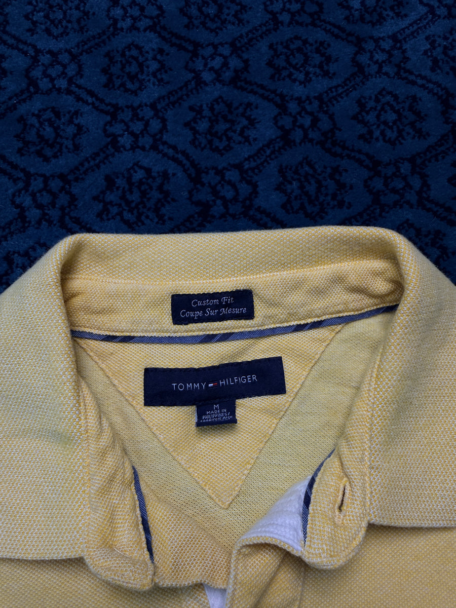 Tommy Hilfiger Yellow Custom Fit Polo Shirt - M