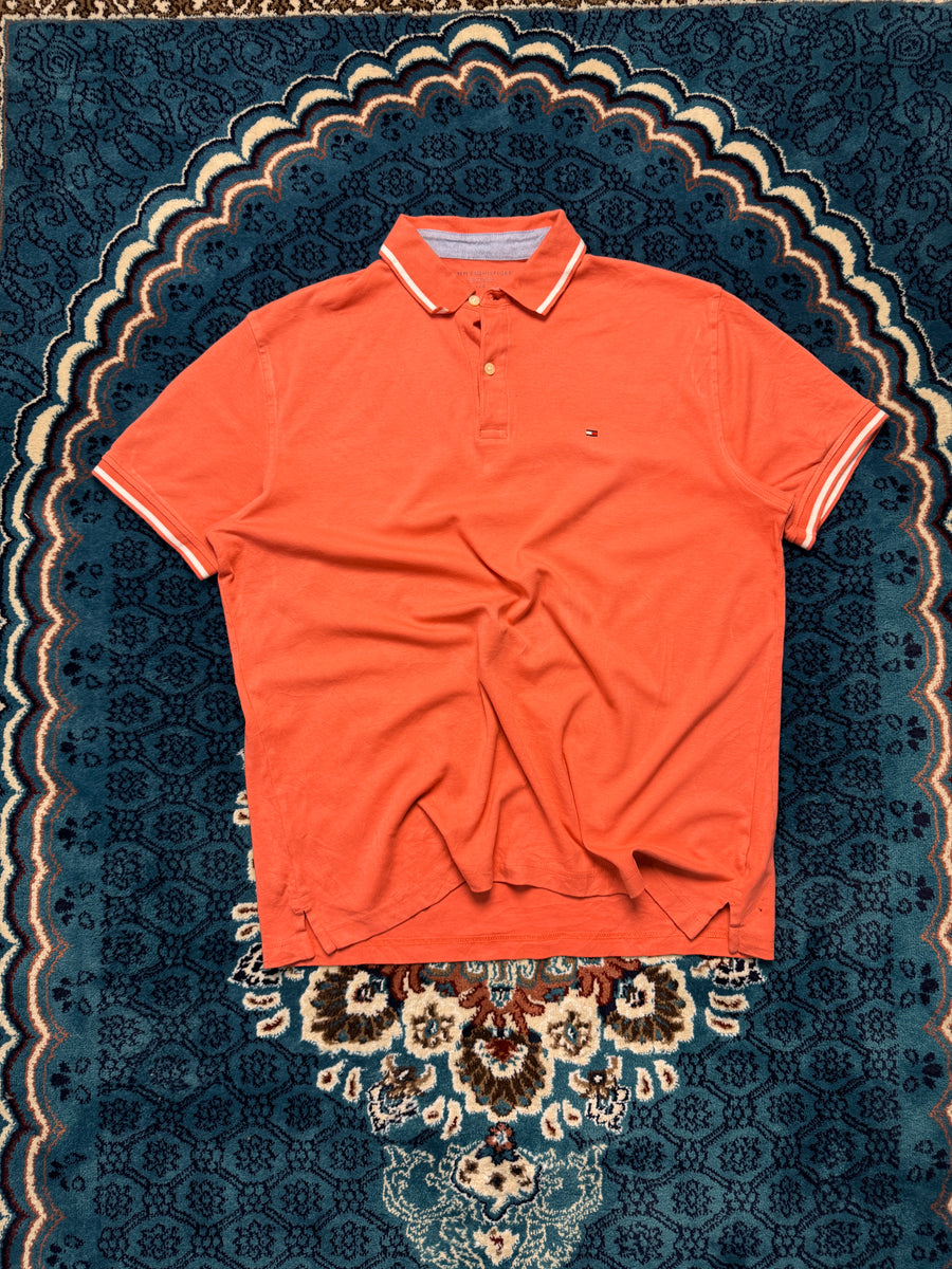 Tommy Hilfiger Peach Polo Shirt - L