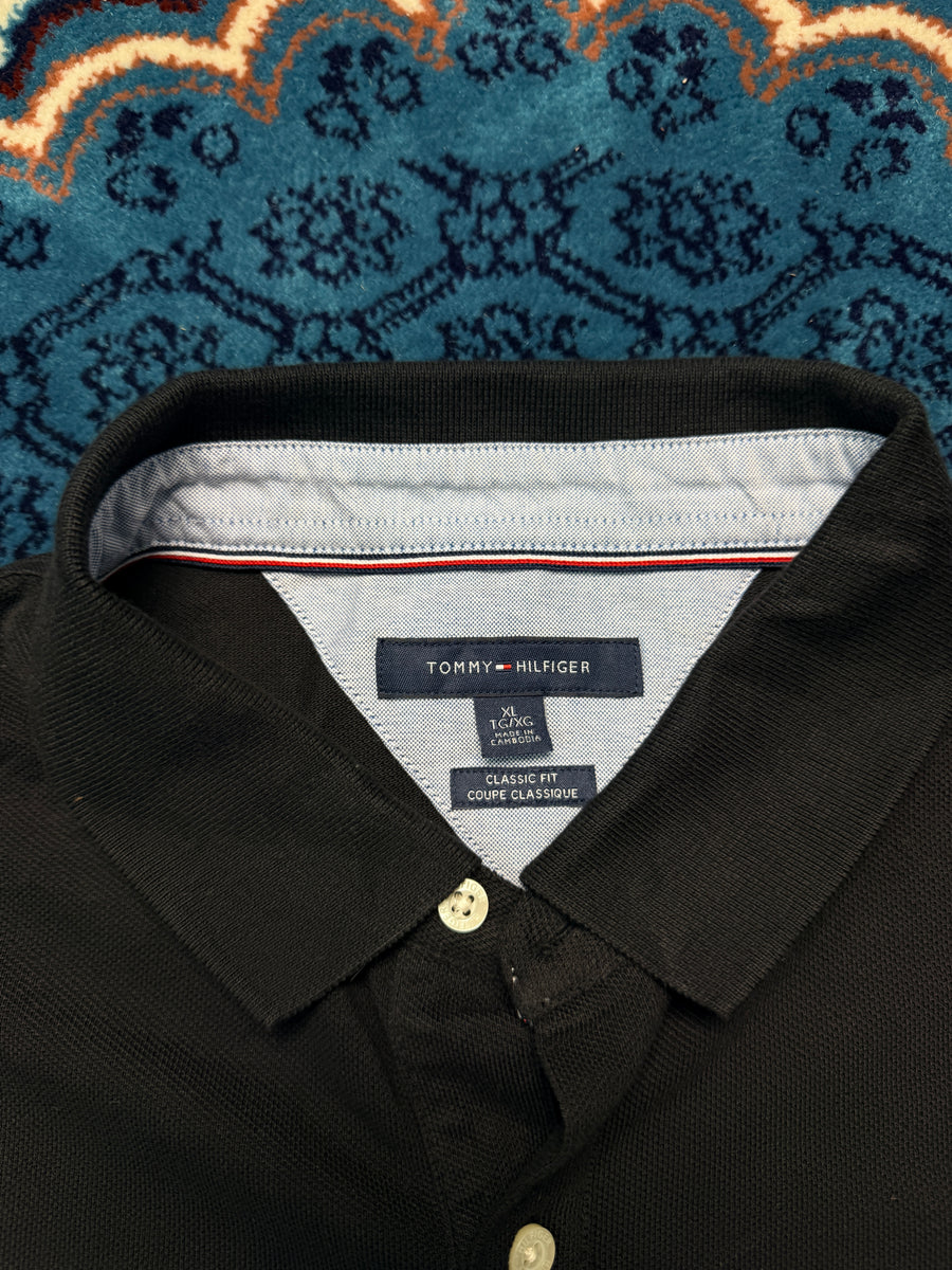 Tommy Hilfiger Black Classic Fit Polo Shirt - XL