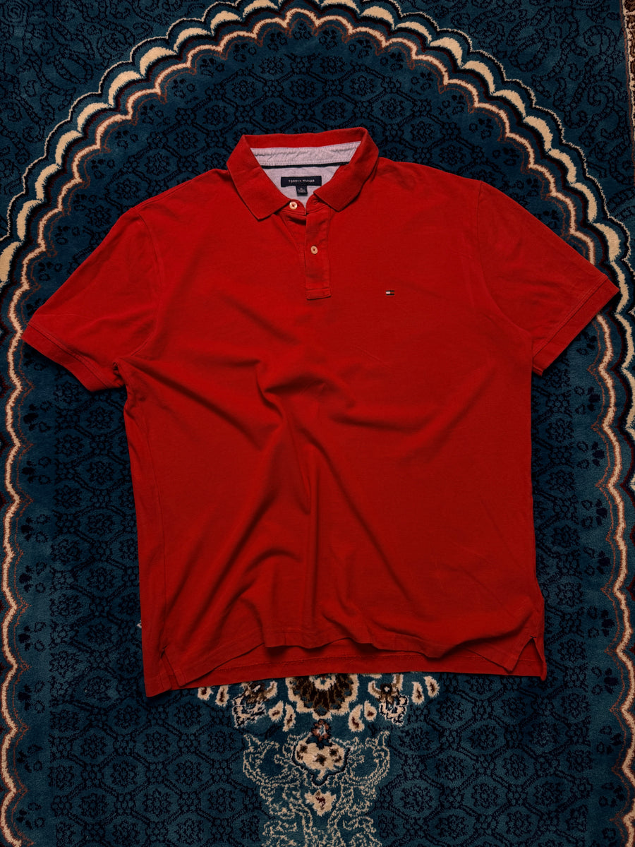 Tommy Hilfiger Red Polo Shirt - XL