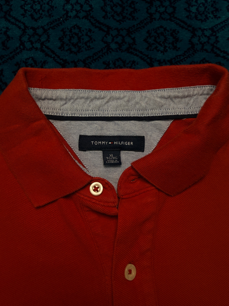 Tommy Hilfiger Red Polo Shirt - XL