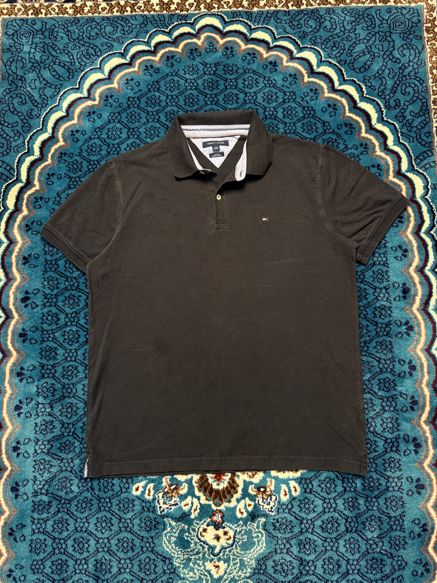 Tommy Hilfiger Black Slim Fit Polo Shirt - XL