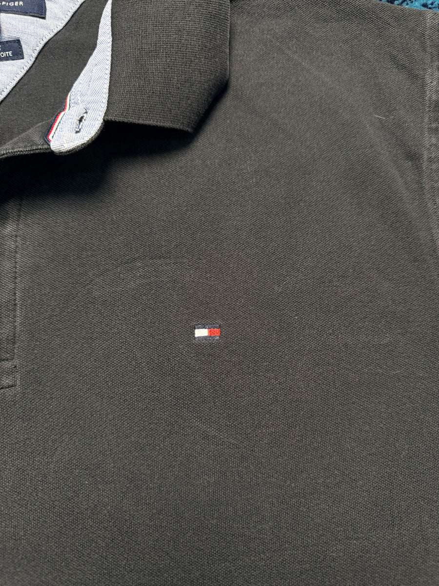 Tommy Hilfiger Black Slim Fit Polo Shirt - XL
