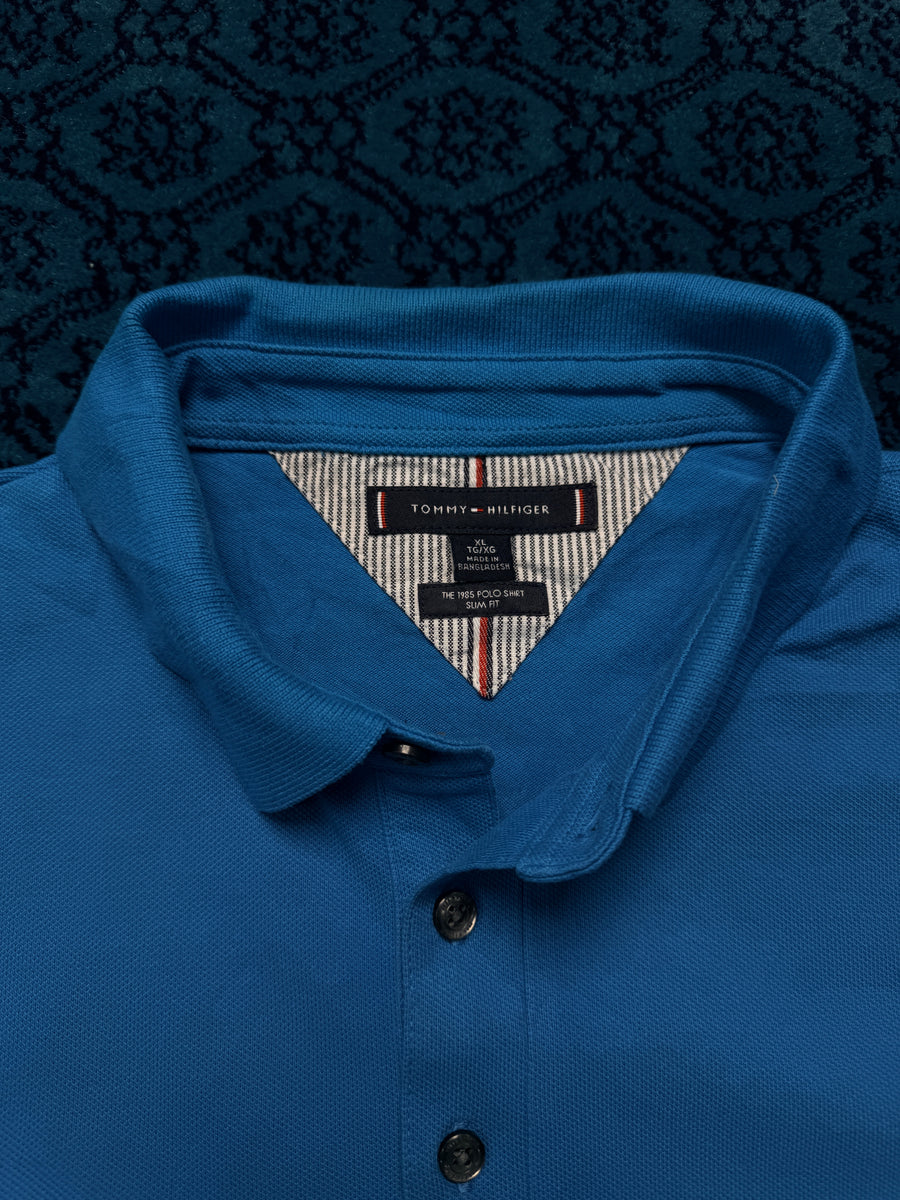 Tommy Hilfiger Blue Vintage 1985 Slim Fit Polo Shirt - XL