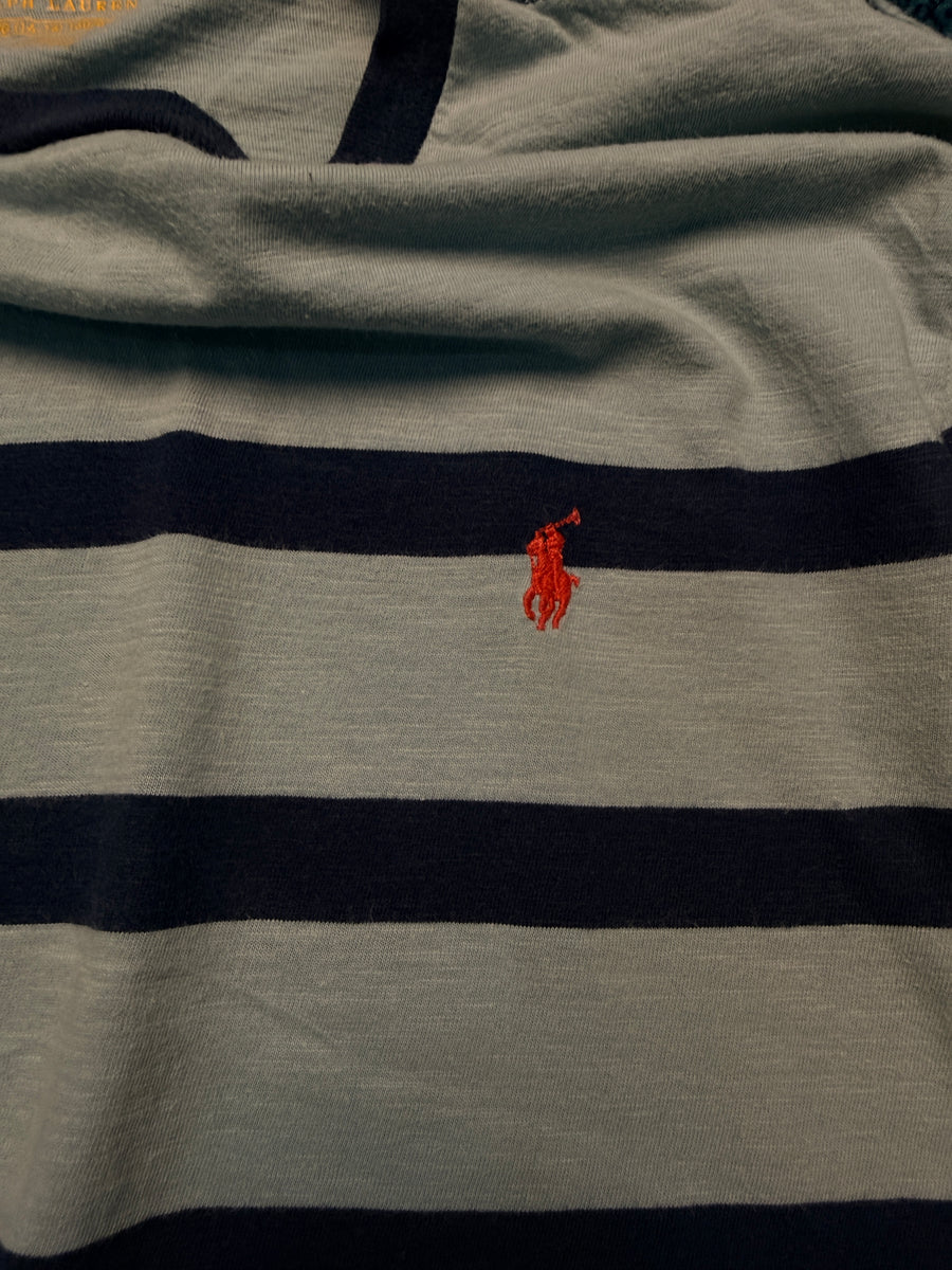 Polo Ralph Lauren Stripe Blue Long Sleeve T-Shirt - L