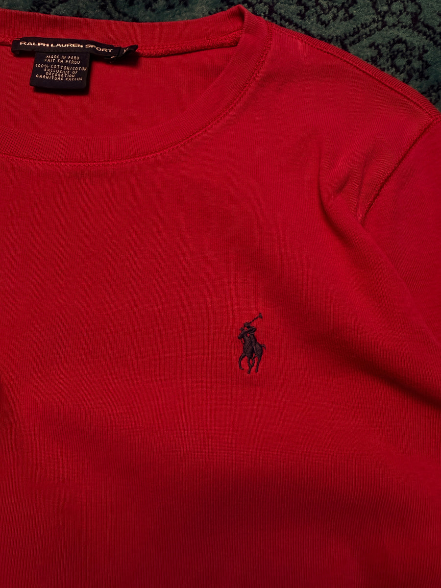 Ralph Lauren Sport Pink Long Sleeve T-Shirt - XL
