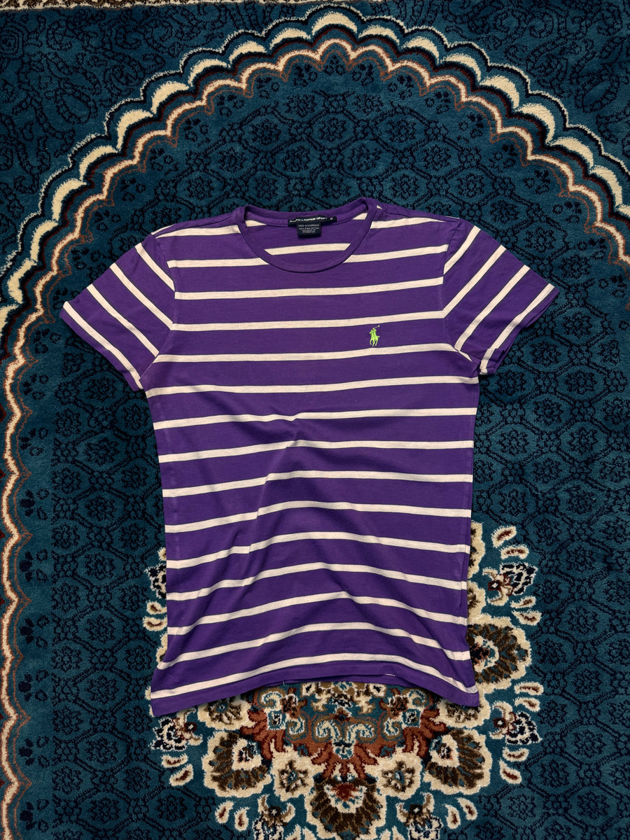 Ralph Lauren Sport Stripe Purple T-Shirt - M