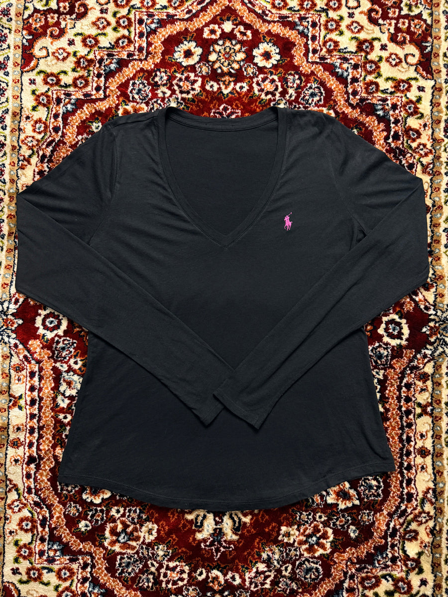 Polo Ralph Lauren Black Long Sleeve T-Shirt - L