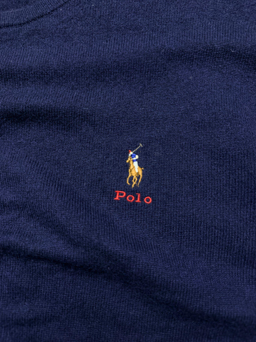 Polo Ralph Lauren Navy Blue Premium Crewneck Sweater - XL