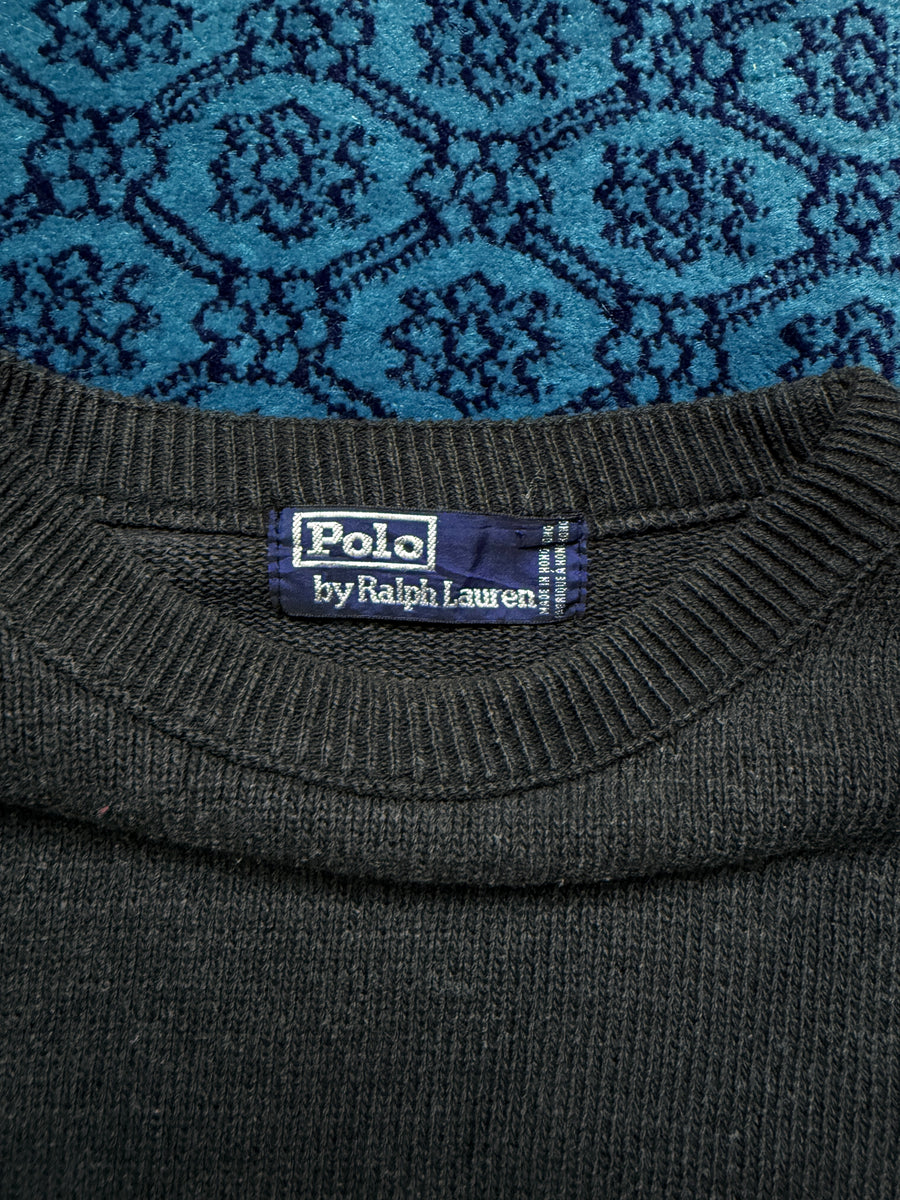 Polo by Ralph Lauren Grey Flag Crewneck Sweater - M/L