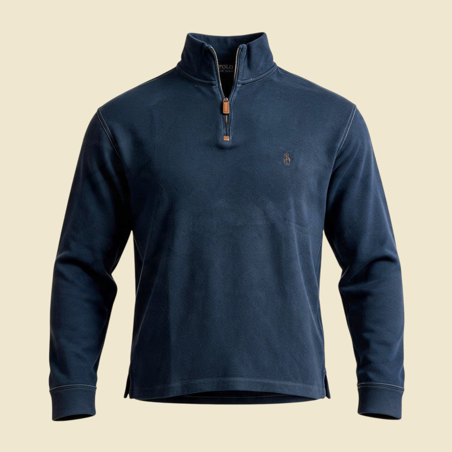 Polo Ralph Lauren Charcoal Grey Quarter Zip Sweater Faded - S