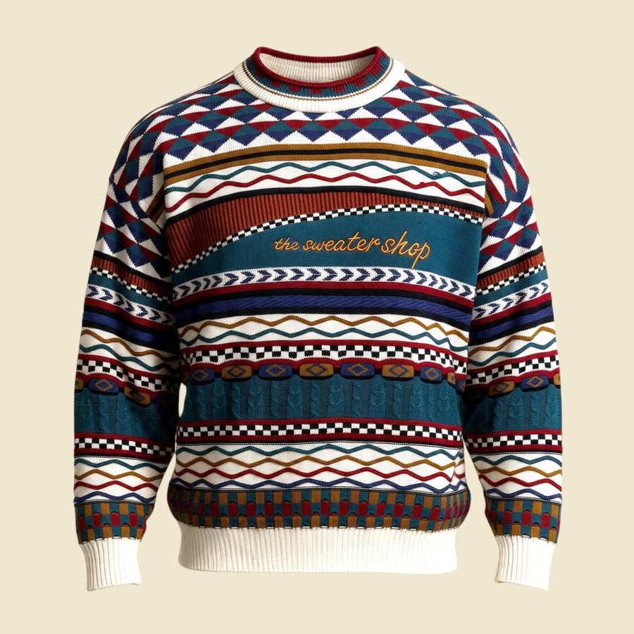 The Sweater Shop Coogi Style Multicolour Crewneck Sweater - L/XL