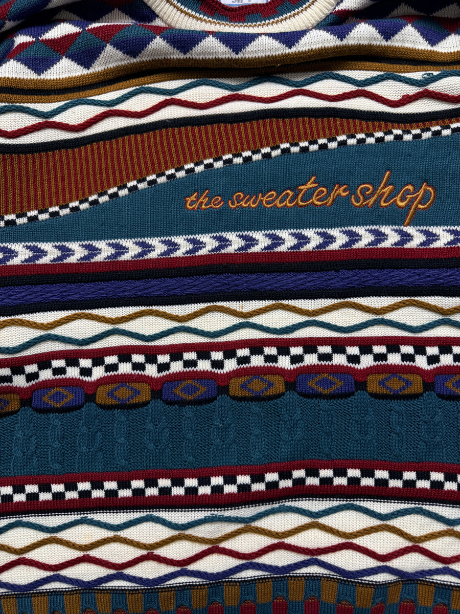 The Sweater Shop Coogi Style Multicolour Crewneck Sweater - L/XL