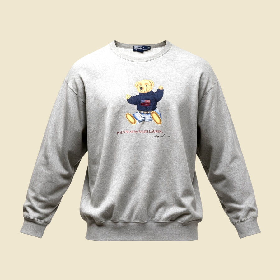 Polo by Ralph Lauren Grey Bear Oversized Sweatshirt - XL