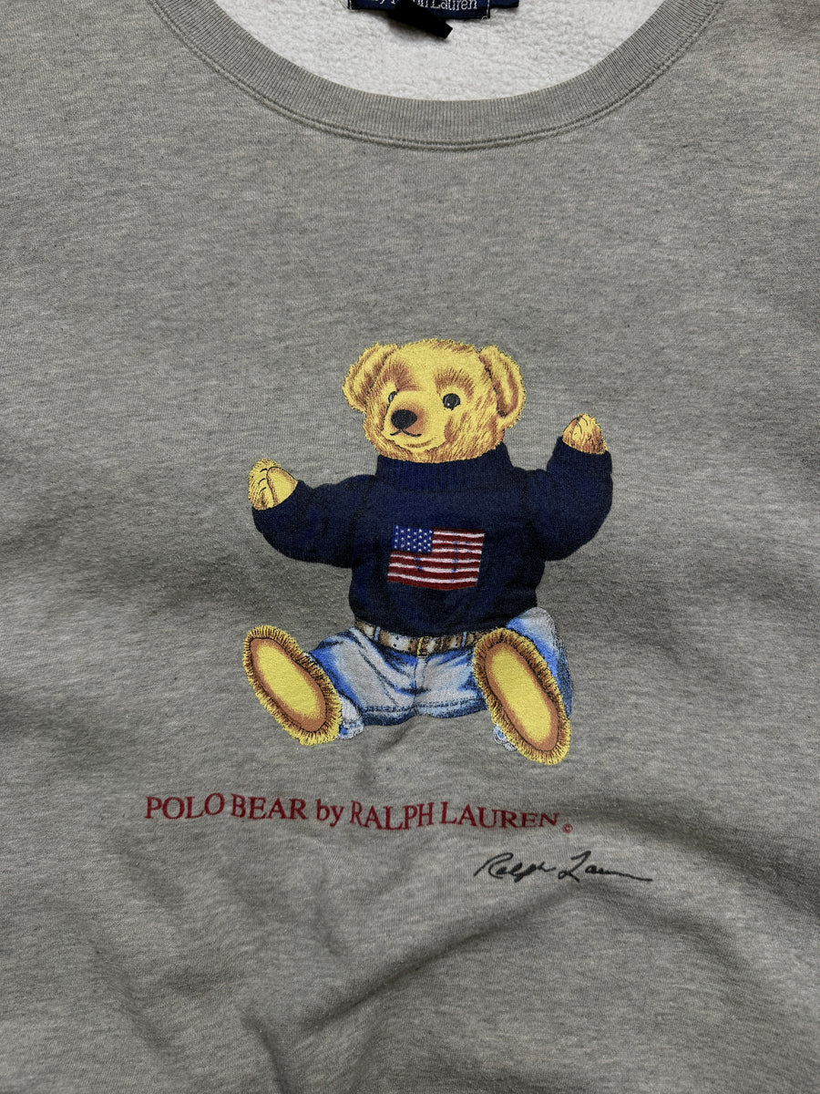 Polo by Ralph Lauren Grey Bear Oversized Sweatshirt - XL