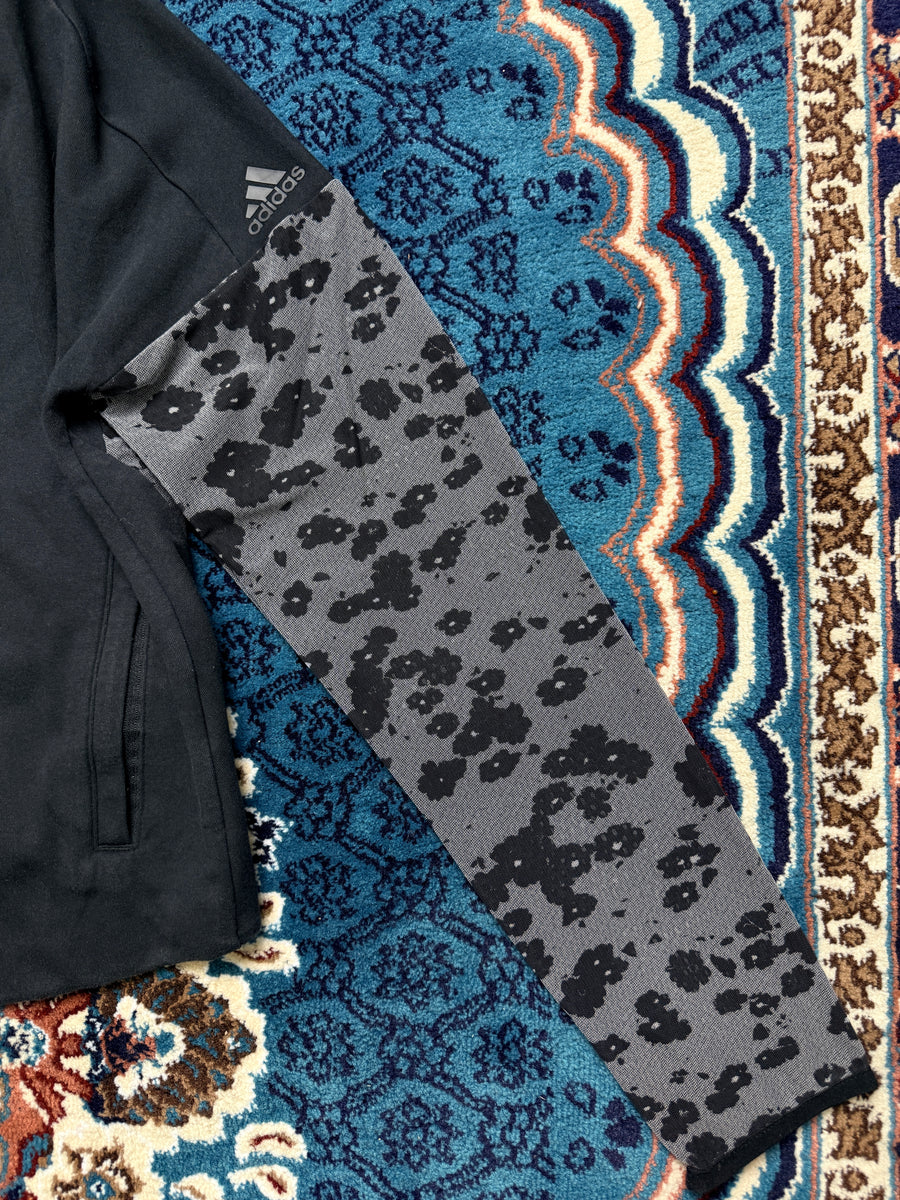 Adidas Black Two Tone Patterned Track Jacket - M