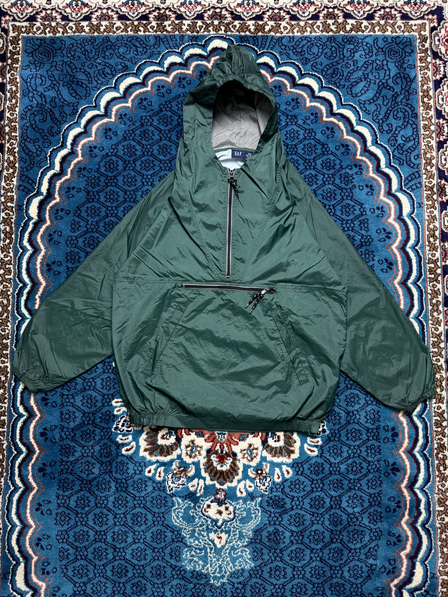 GAP Army Green Hooded Parachute Pullover - S