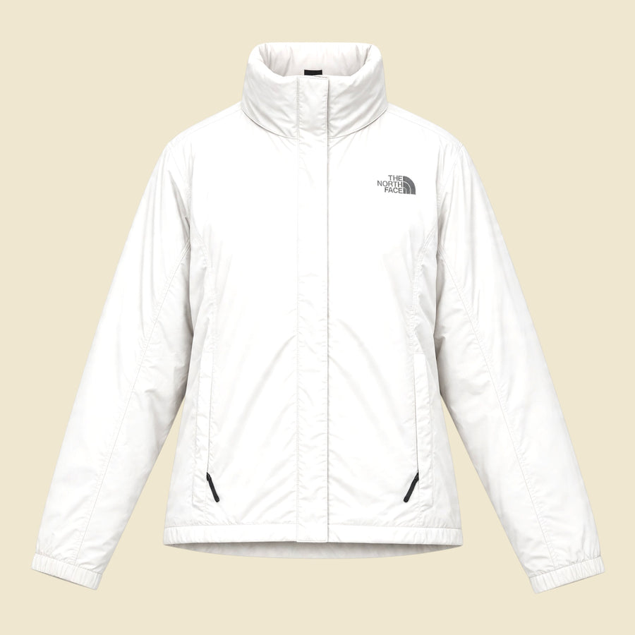 The North Face White Parachute Hooded Jacket - L