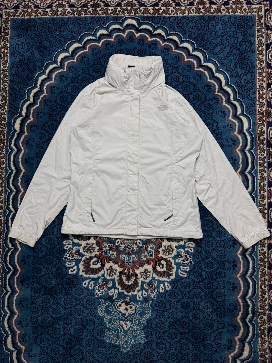 The North Face White Parachute Hooded Jacket - L