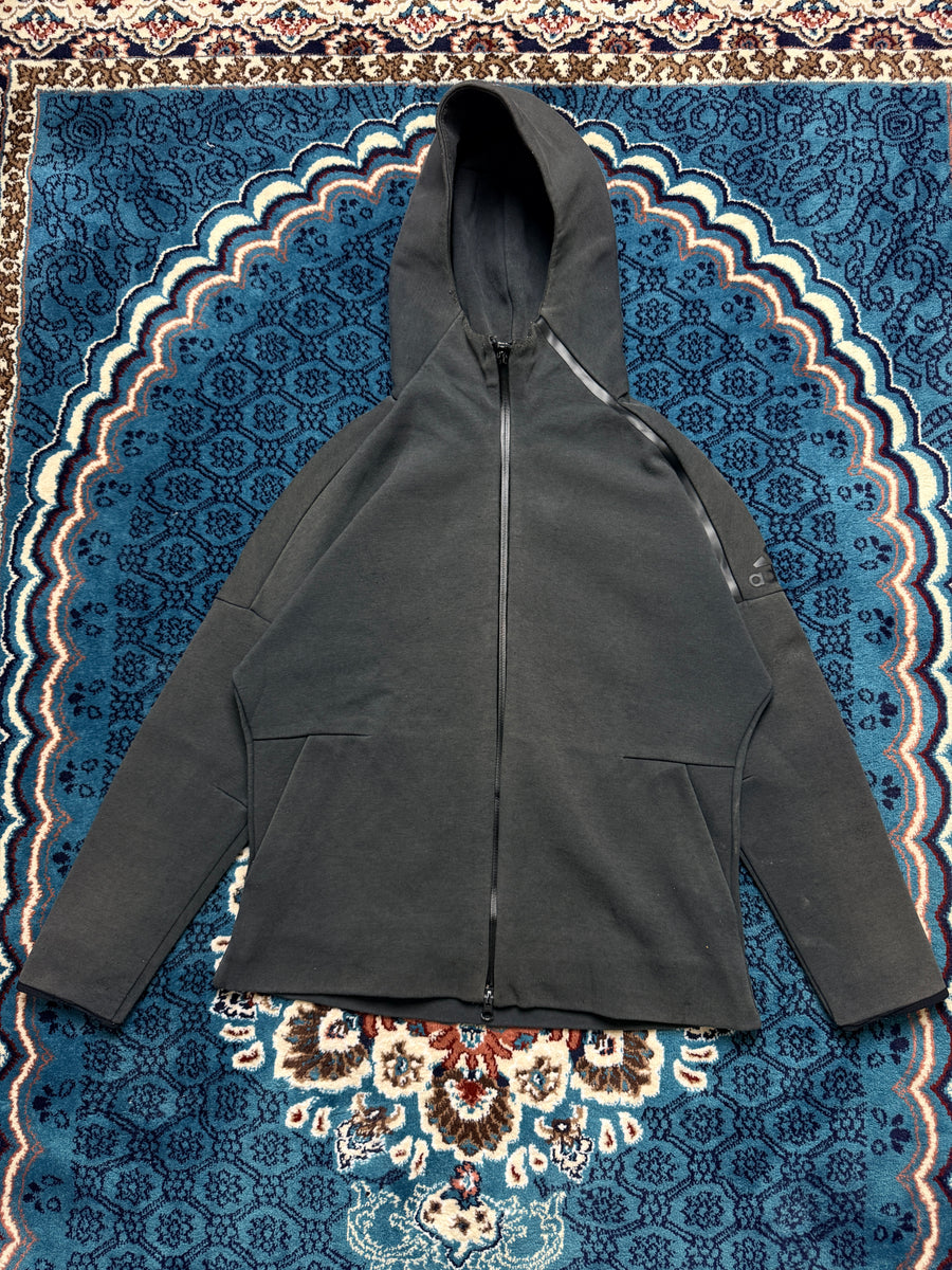 Adidas Dark Grey Hooded Jacket - M