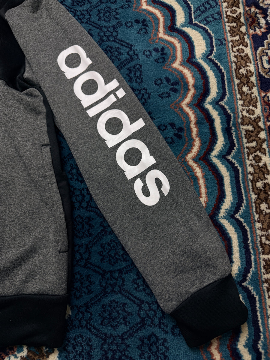 Adidas Black & Grey Vintage Track Jacket - S