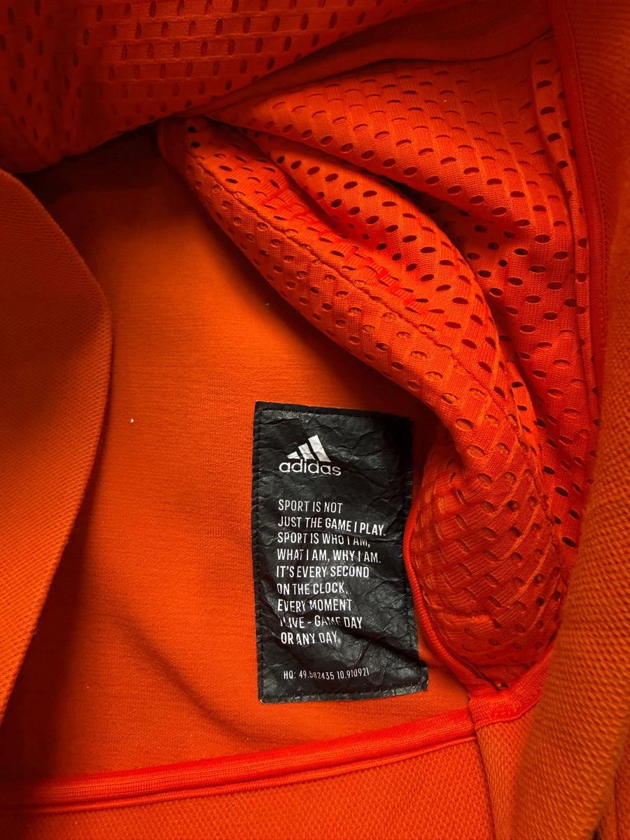 Adidas Orange Hooded Track Jacket - S