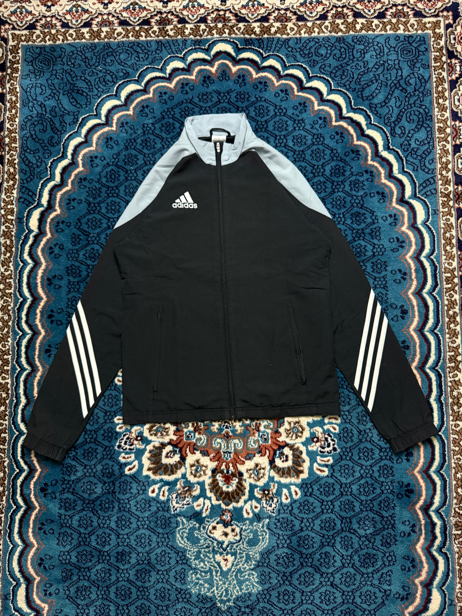 Adidas Grey & Black Vintage Track Jacket - S