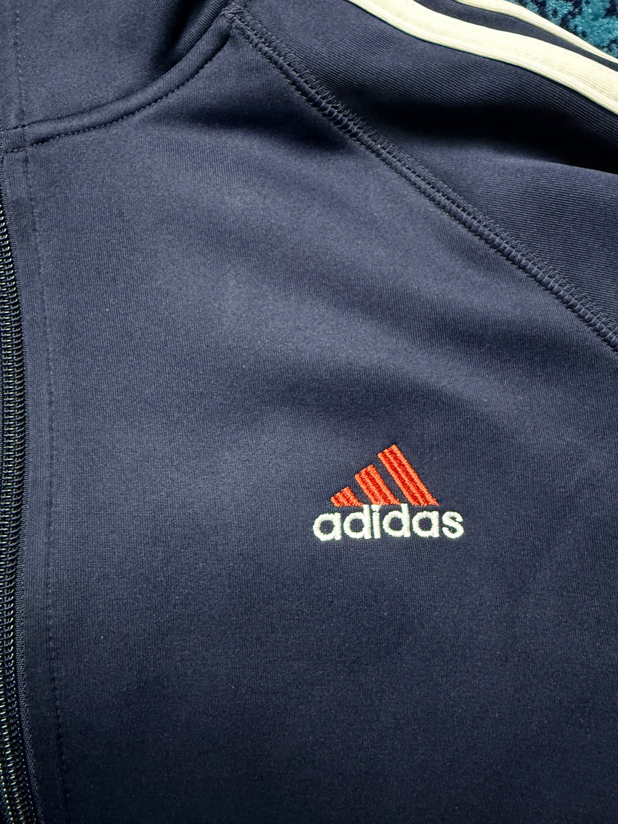 Adidas Navy Blue Fleece Track Jacket - M/L
