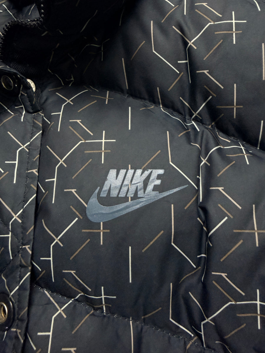 Nike Bluish Grey Sportswear Patterned Puffer Jacket - XL