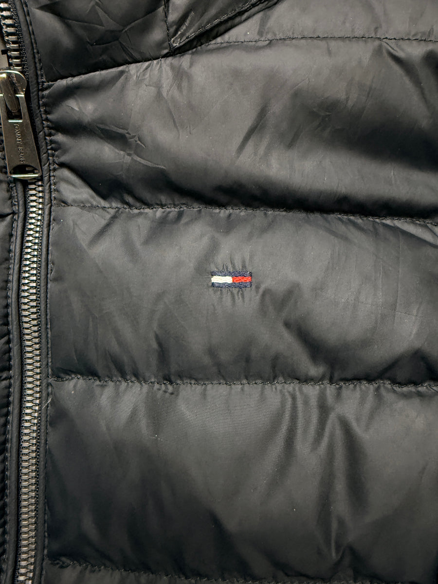 Tommy Jeans Black Long Puffer Jacket - XXS