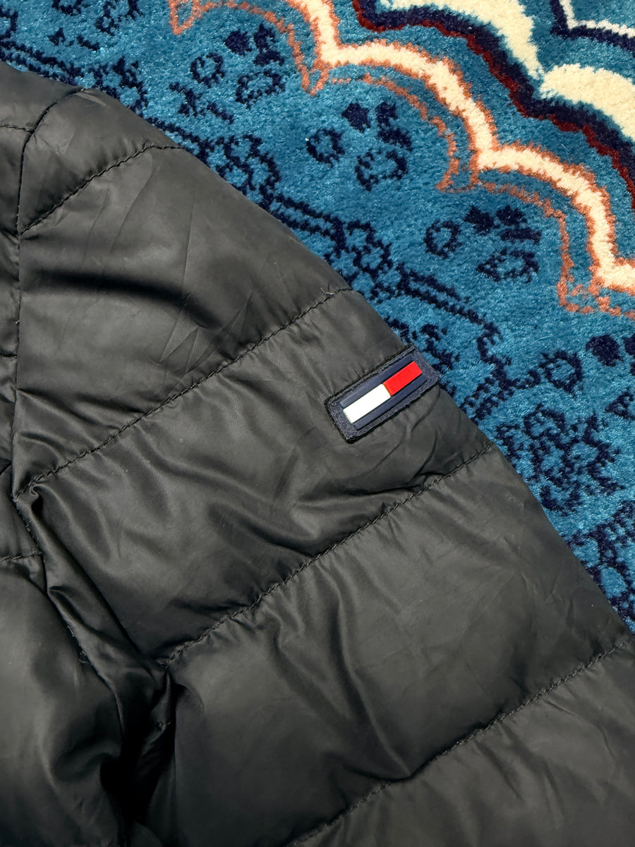 Tommy Jeans Black Long Puffer Jacket - XXS