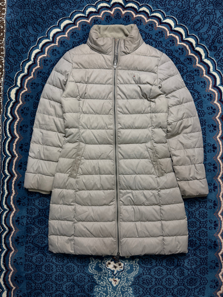 Tommy Jeans Ivory Long Puffer Jacket - M