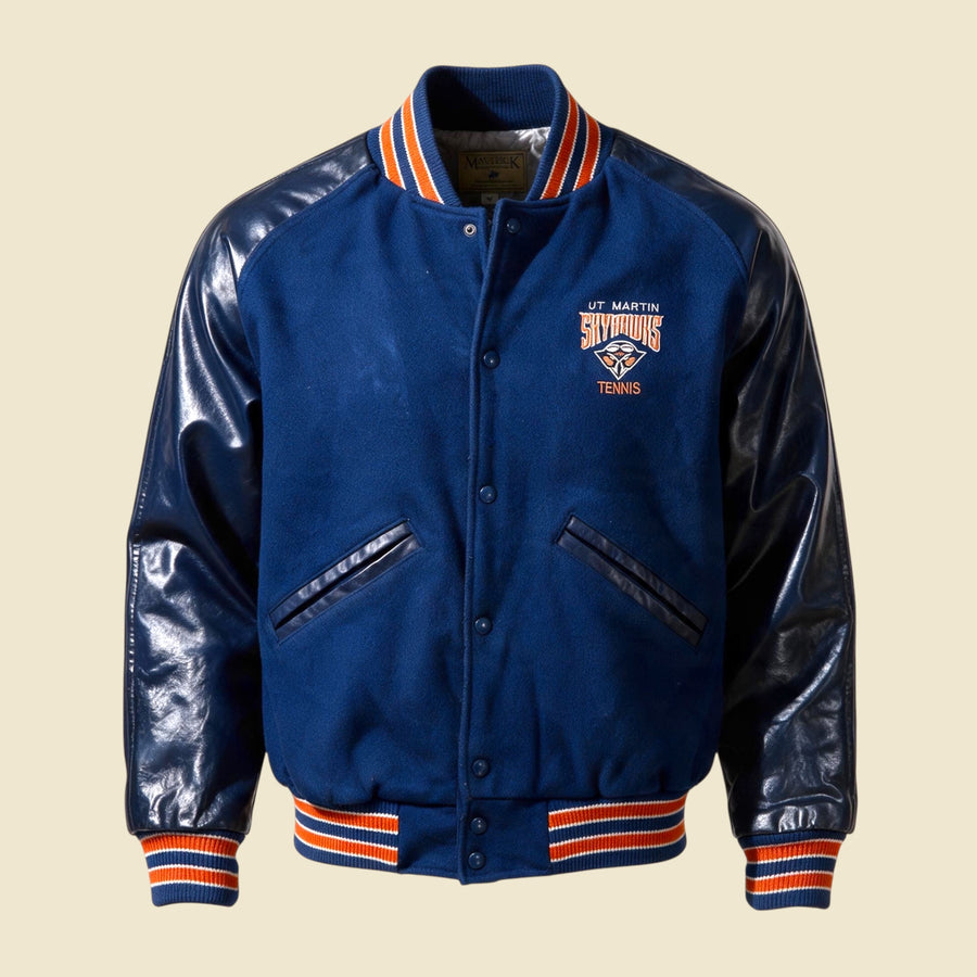 Maverick Blue Vintage Varsity Jacket - M