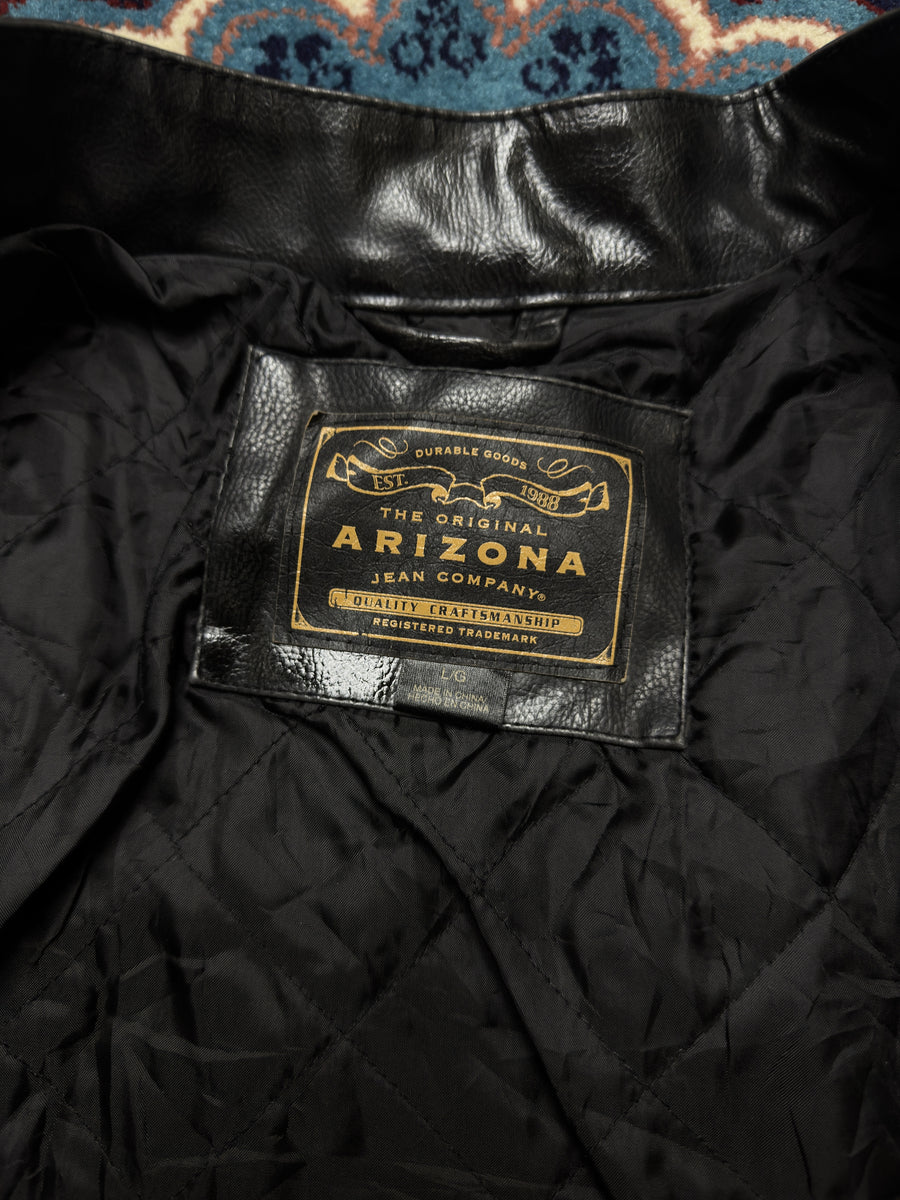 The Original Arizona Jeans Company Black Leather Jacket - L