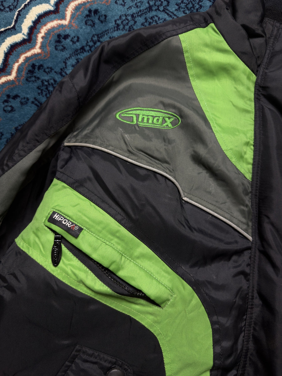 Max Green & Black Biker Jacket - L