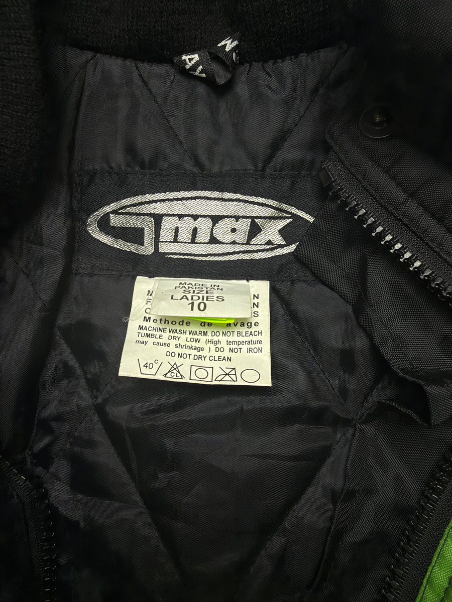 Max Green & Black Biker Jacket - L