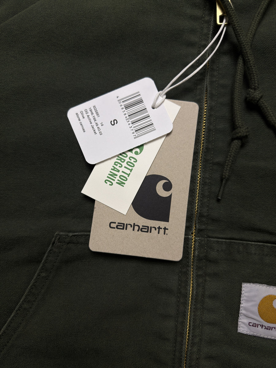 Carhartt Olive Green OG Active Workwear Jacket Tagged - S