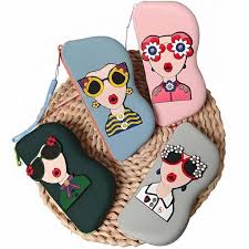 cute silicone sunglasses case featuring a pop-art character