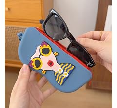 cute silicone sunglasses case featuring a pop-art character