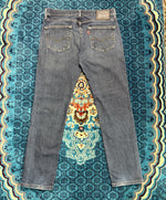 Levi's Dark Blue 511 Slim Fit Washed Jeans - 33