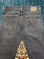 Levi's Dark Blue 511 Slim Fit Washed Jeans - 33