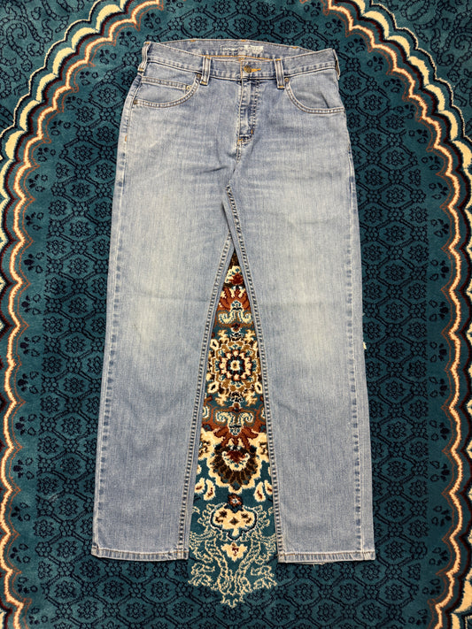 Carhartt Blue Rugged Flex Relaxed Fit Low Rise 5 Pocket Tapered Jeans - 30