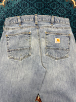 Carhartt Blue Rugged Flex Relaxed Fit Low Rise 5 Pocket Tapered Jeans - 30