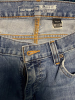 Carhartt Blue Rugged Flex Relaxed Fit Low Rise 5 Pocket Tapered Jeans - 30